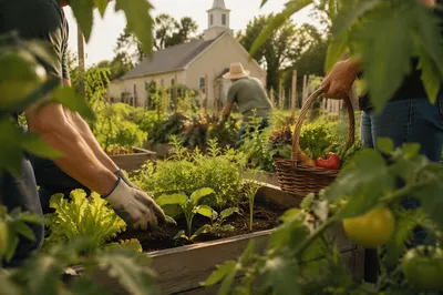 Church Community Garden in Early Summer