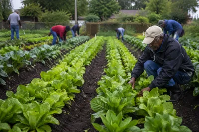 Thriving Church Community Vegetable Garden Rows