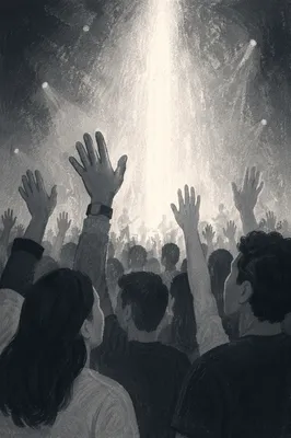 Raised Hands at Worship Night Crowd