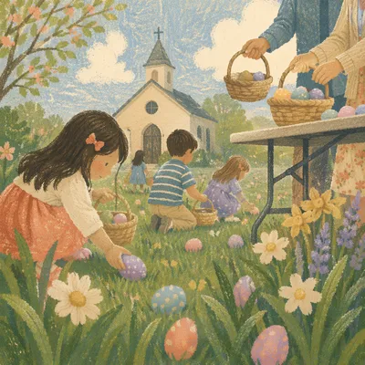 Church Easter Egg Hunt for Children
