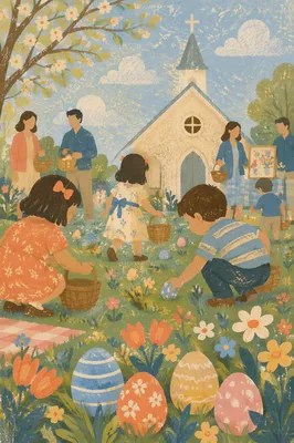 Spring Church Easter Egg Hunt Outreach
