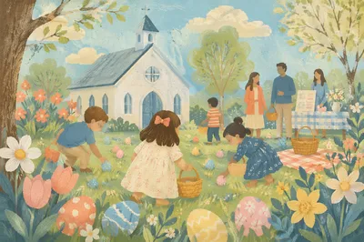 Church Easter Egg Hunt for Children