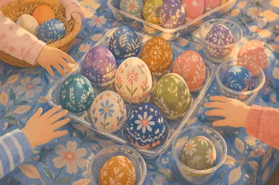 Church Easter Egg Hunt Table Close-Up
