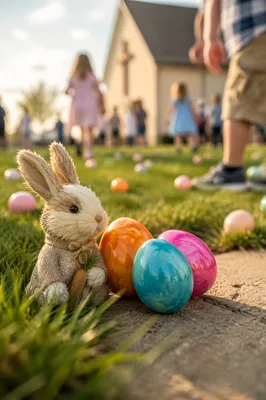Spring Rabbit and Easter Eggs Outreach