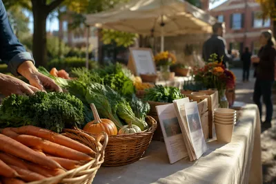 Church Farmers Market Outreach Booth in Autumn