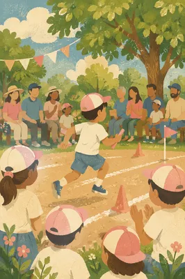 Church Field Day Relay Race Families