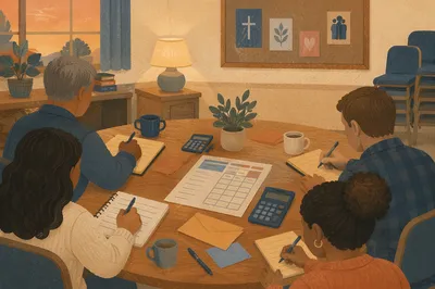 Church Budgeting Class with Peaceful Evening Light