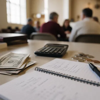 Church Budgeting Class Tabletop Scene