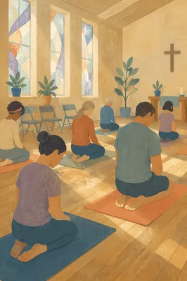 Church Fitness Class Prayer Before Stretching