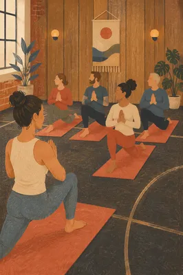 Church Fitness Class Prayer Stretch Session