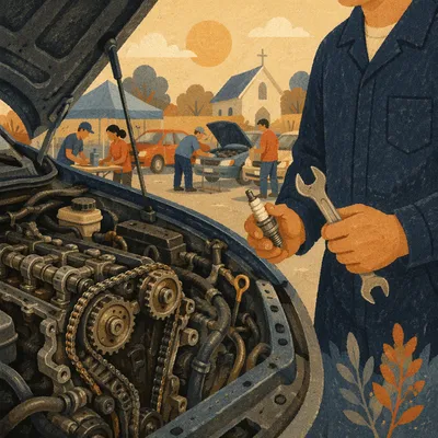 Church Volunteer Mechanic at Free Car Clinic