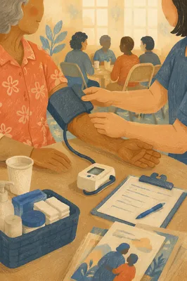 Church Volunteer Blood Pressure Screening Care