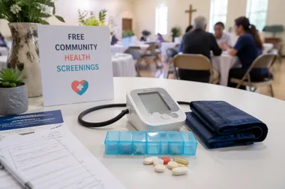 Church Free Health Screening Blood Pressure Setup