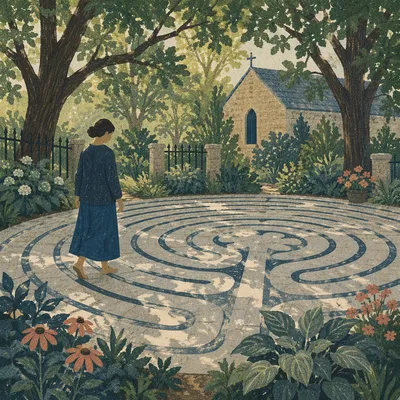 Quiet Church Garden Labyrinth Walk