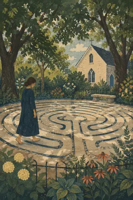 Quiet Church Garden Labyrinth Walk