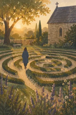 Sunrise Prayer Walk in Church Labyrinth
