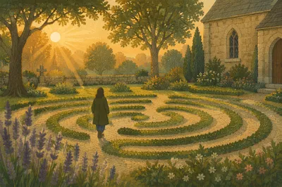 Sunrise Church Garden Prayer Labyrinth Walk