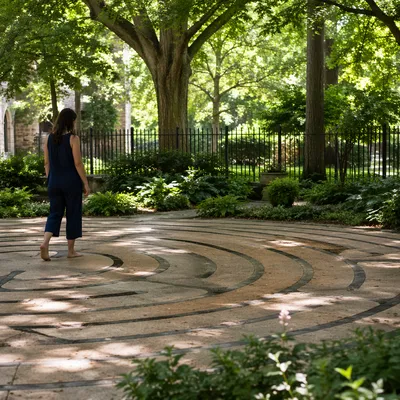Quiet Church Garden Labyrinth Walk