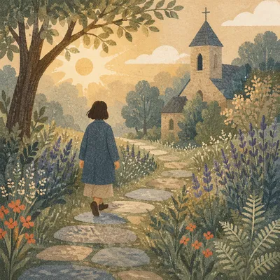 Morning Prayer Path in Church Garden