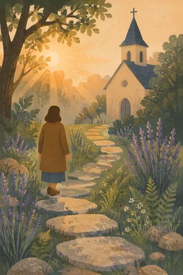 Morning Prayer Path in Church Garden