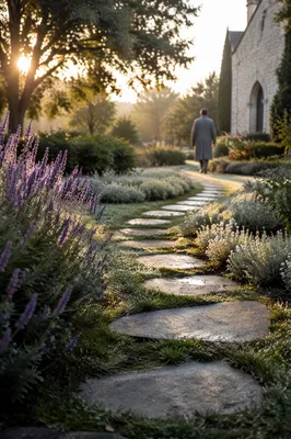 Sunrise Prayer Path in Church Garden