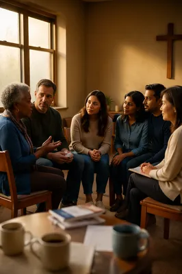 Grief Support Group in Church Room