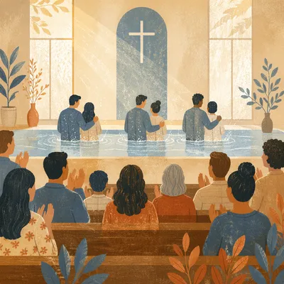 Joyful Multiple Baptisms Church Growth Celebration