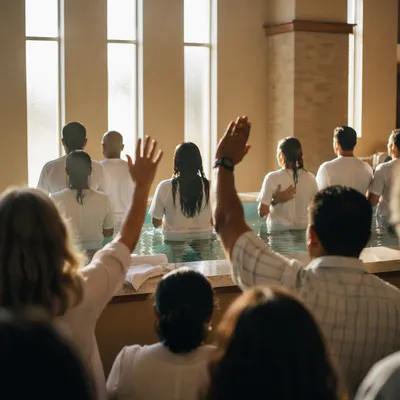 Church Growth Celebration with Multiple Baptisms