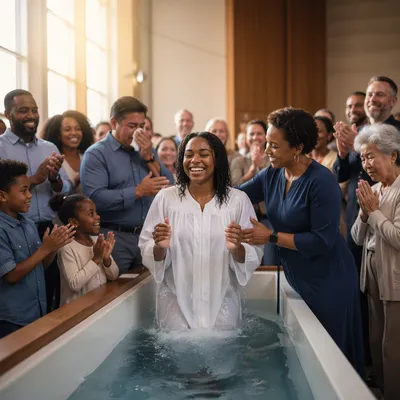 Joyful Baptism Celebration in Growing Church