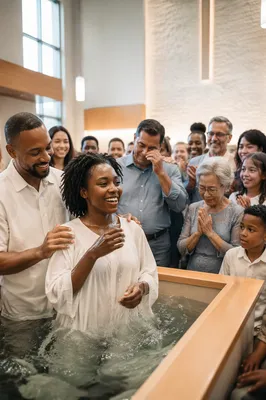 Baptism Celebration in Bright Church Sanctuary