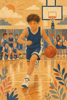 Church Youth Basketball Game in Gymnasium
