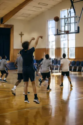 Youth Basketball in Community Church Gym