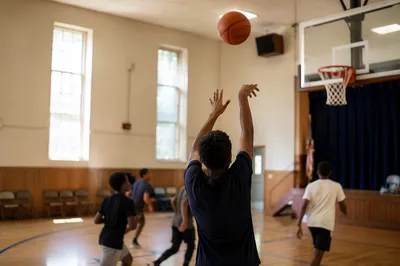 Youth Basketball in Church Gymnasium