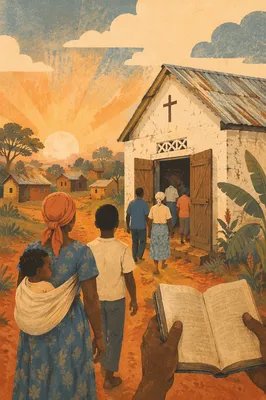 Dawn Worship at a Village Chapel