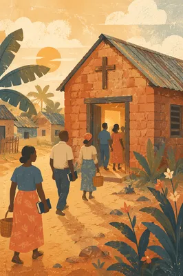 Humble Village Church at Sunday Morning