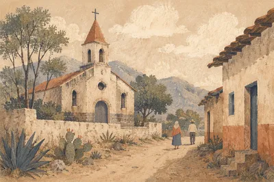 Humble Village Church on Rural Dirt Lane