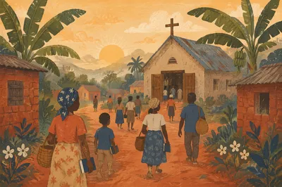 Village Church Gathering at Golden Dawn