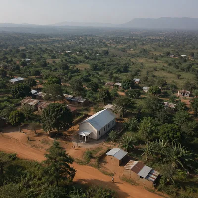 Rural Village Church in Developing Country