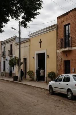 Modest Village Church on Quiet Roadside