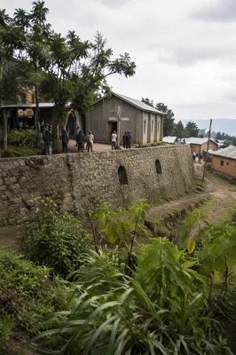 Humble Village Church Courtyard After Worship