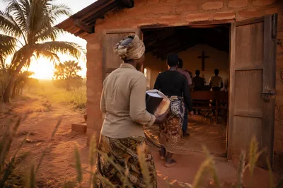 Dawn Worship at a Village Chapel