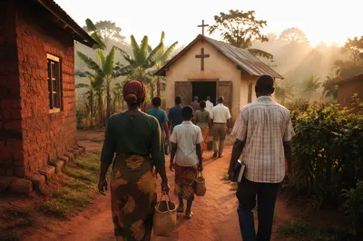 Village Church Gathering at Golden Dawn