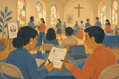 Church Job Fair Resume Support Scene