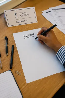 Church Job Fair Resume Help Table