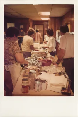 Church Kitchen Volunteers Preparing Community Meal