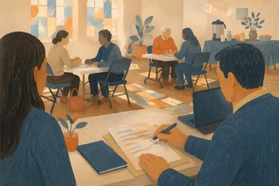 Church Legal Aid Clinic Volunteer Consultation Scene