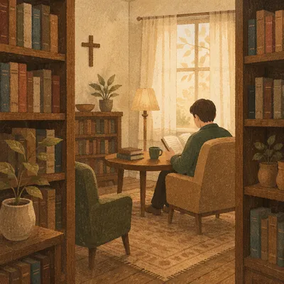 Quiet Church Library Reading Nook