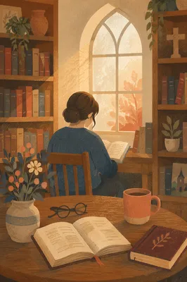 Quiet Church Library Reading Area