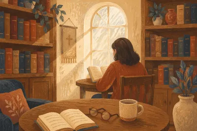 Quiet Church Library Reading Corner
