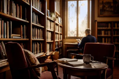 Quiet Church Library Reading Area Interior